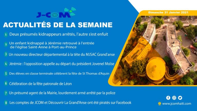 Une semaine d’actu sur JCOM