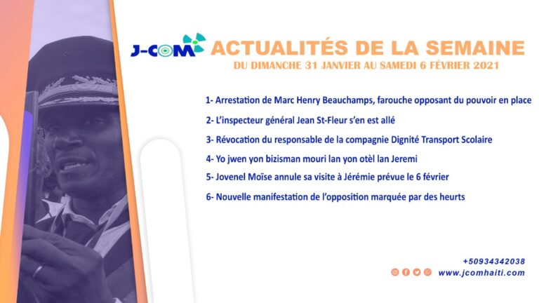 Actualités de la semaine