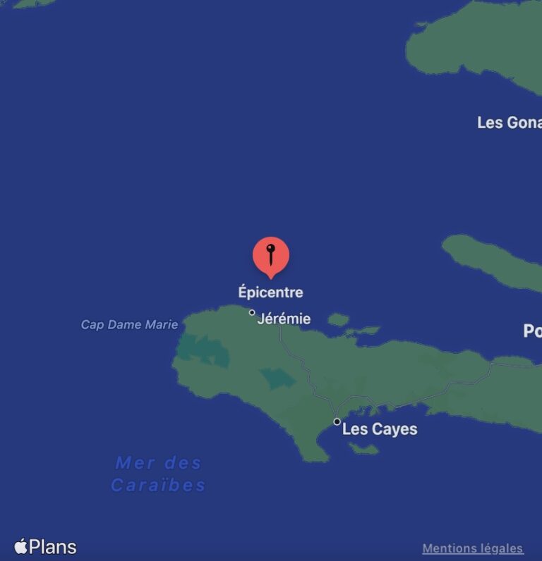 Nouvelle forte secousse sismique ressentie à Jérémie