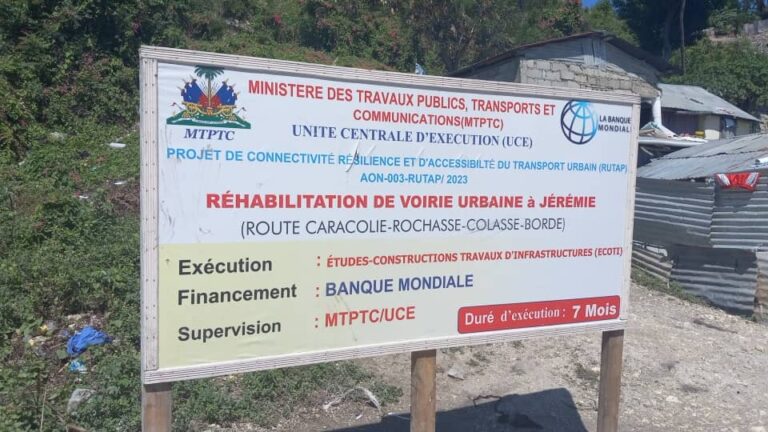 Réhabilitation des rues de Jérémie
